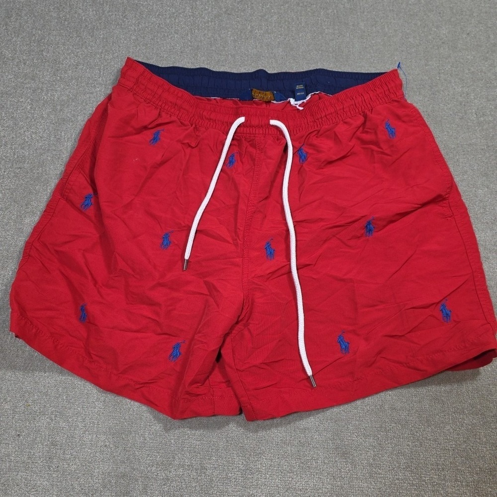 Polo Ralph Lauren Men's‎ Size XL Red Embroidered Logo Style Lined Trunks